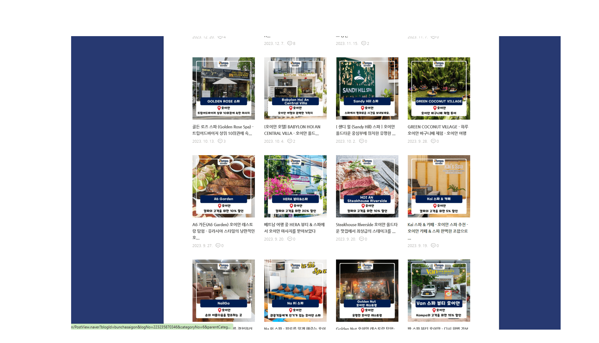 Bài viết Naver Blog hiển thị trong kết quả tìm kiếm Naver